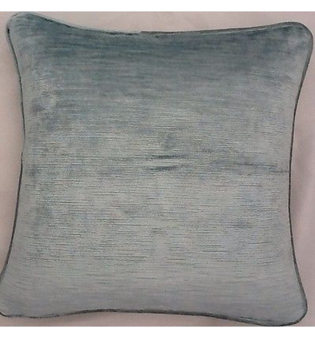 4 X 20 Inch Cushions And Inners In Laura Ashley Villandry Duck Egg Velvet Fabric