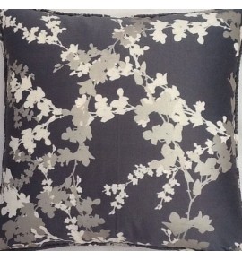 A 16 Inch Laura Ashley cushion Cover In Hawthorne Charcoal Silk fabric