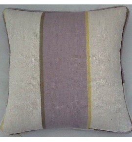 A 16 Inch Cushion Cover In Laura Ashley Cedar Stripe Amethyst Fabric