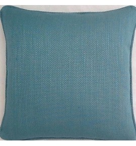 A 16 Inch cushion cover in Laura Ashley Edwin Teal Fabric