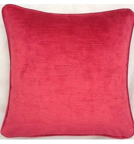 A 16 Inch Cushion Cover In Laura Ashley Villandry Cranberry Velvet Fabric