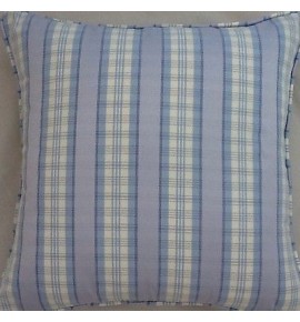 A 16 Inch Cushion Cover In Laura Ashley Ribbon Blue Stripe Fabric