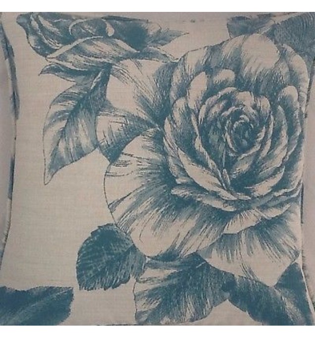 A 16 Inch Laura Ashley cushion Cover In Malvern Teal fabric