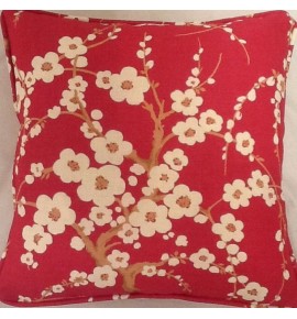 A 16 Inch Cushion Cover In Laura Ashley Lori Cranberry fabric