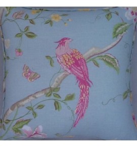 A 16 Inch Laura Ashley cushion Cover In Summer Palace Duck Egg fabric