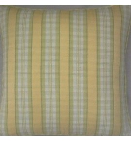 A 16 Inch Cushion Cover In Laura Ashley Ribbon Stripe Cowslip Fabric