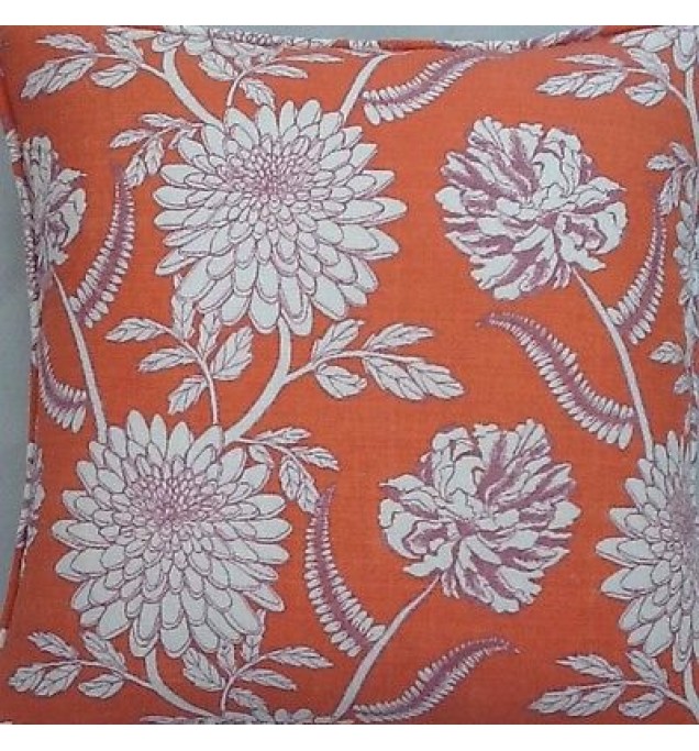 A 18 Inch Cushion Cover In Laura Ashley Hortense Zinnia Fabric