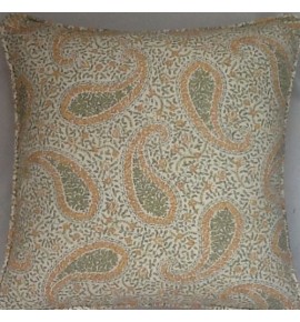 A 16 Inch cushion cover in Laura Ashley Vintage Paisley Eau De Nil fabric