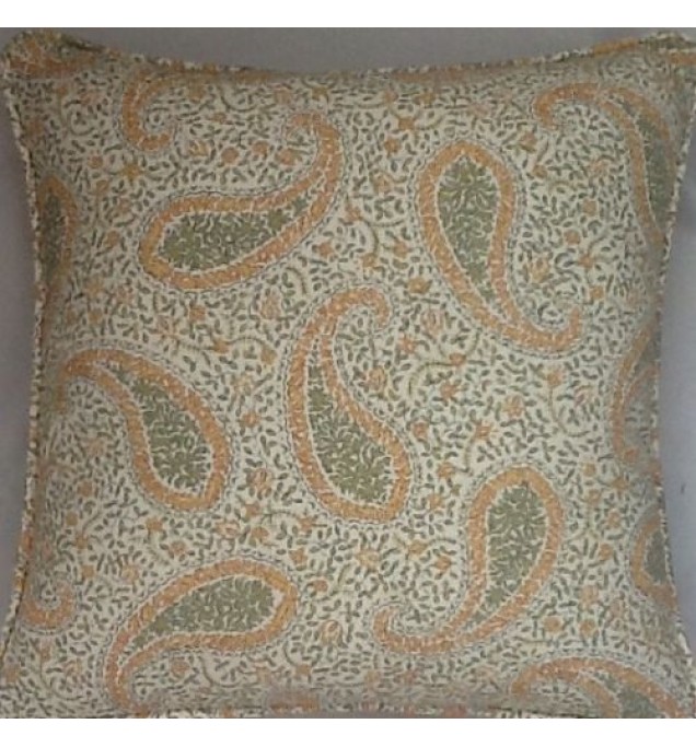 A 16 Inch cushion cover in Laura Ashley Vintage Paisley Eau De Nil fabric