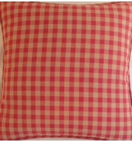A 16 Inch Laura Ashley cushion Cover In Gingham Check Raspberry fabric