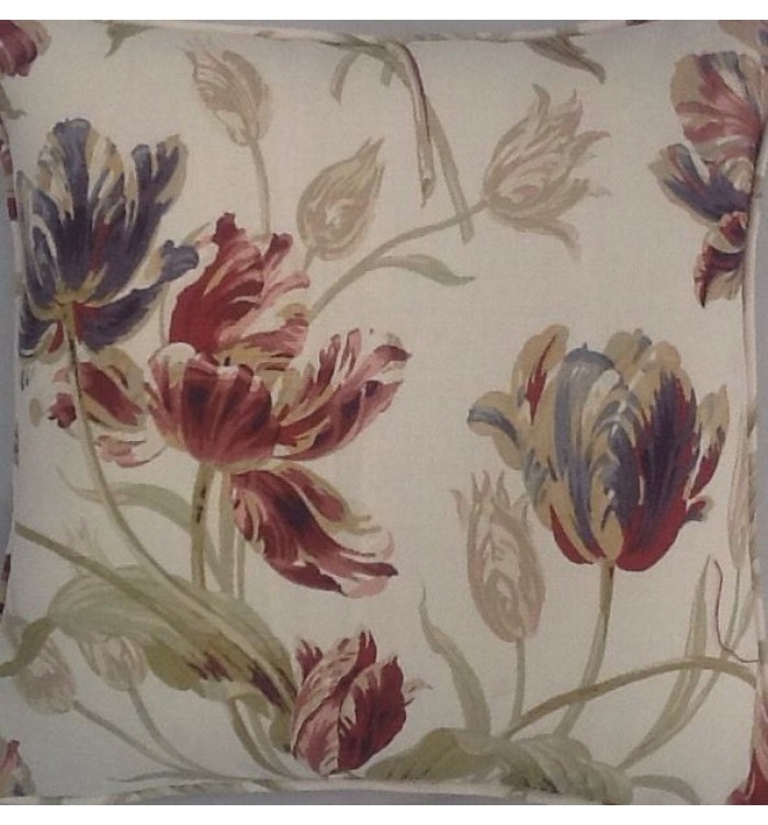 A 16 Inch Cushion Cover In Laura Ashley Gosford Paprika Fabric
