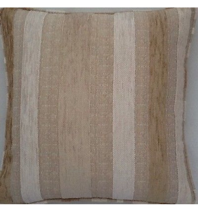 A 16 Inch Cushion Cover In Laura Ashley Maxwell Natural Stripe Fabric
