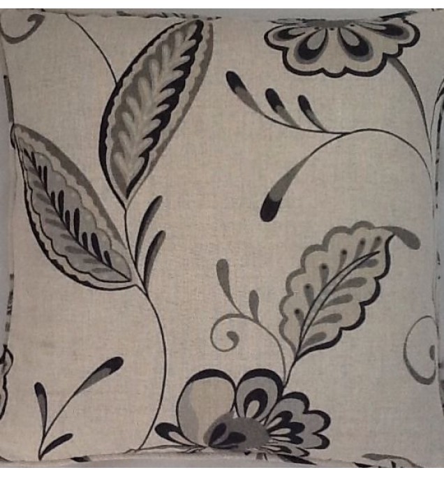 A 16 Inch cushion cover In Laura Ashley Carolina Charcoal fabric
