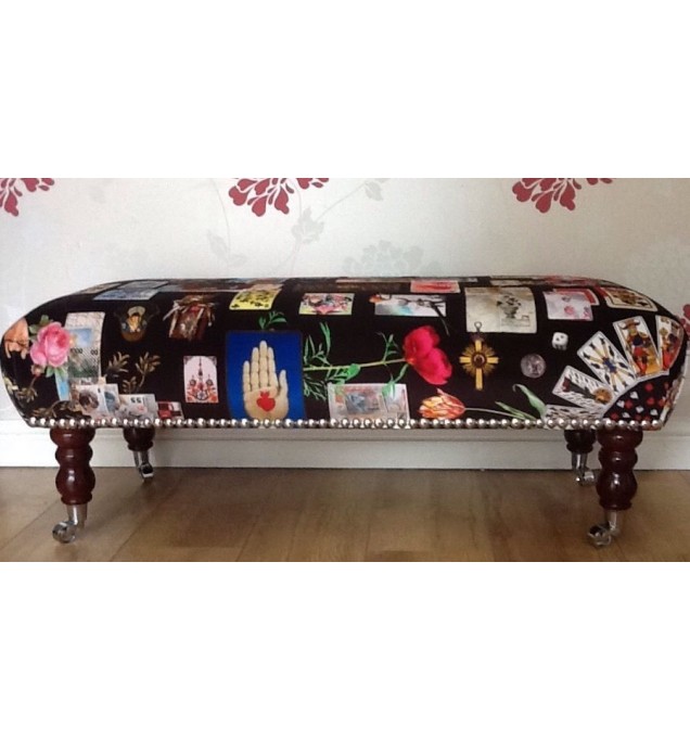Quality Long Footstool In Designers Guild Christian Lacroix Maison De Jeu Fabric
