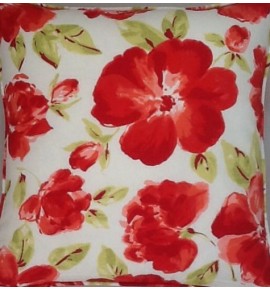 A 16 Inch cushion cover in Laura Ashley cressida scarlet fabric