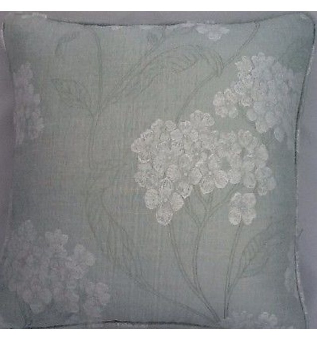 A 16 Inch Cushion Cover In Laura Ashley Harcourt Eau De Nil Fabric