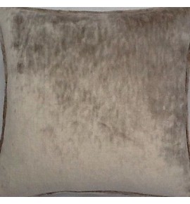 A 16 Inch Cushion Cover In Laura Ashley Caitlyn Silver / Biscuit Fabric
