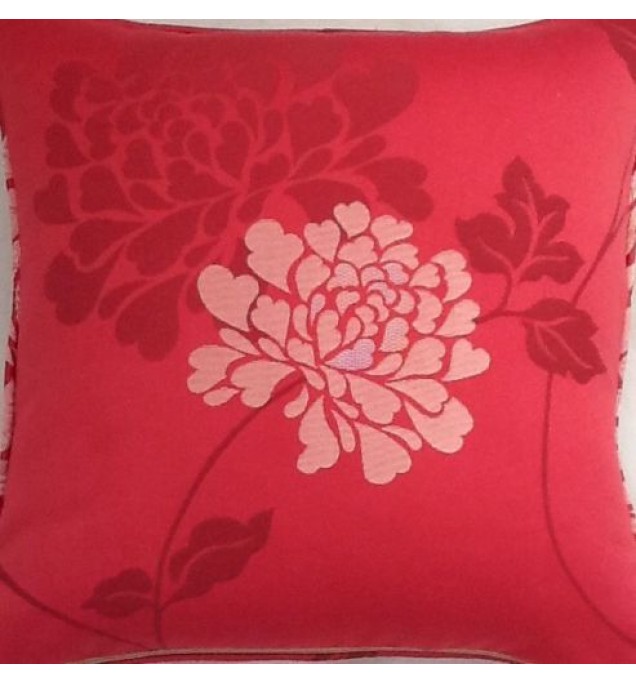 A 16 Inch Cushion Cover In Laura Ashley Isodore Cranberry Fabric