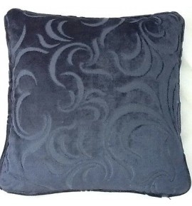 A 16 Inch Cushion Cover In Laura Ashley Ellison Midnight Velvet Fabric