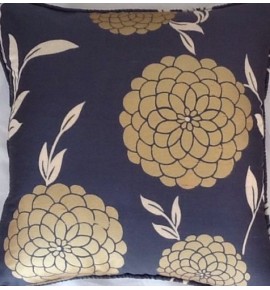 A 16 Inch cushion cover in Laura Ashley Erin Charcoal Silk Fabric