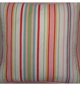 A 16 Inch cushion cover In Laura Ashley Seaside Stripe fabric