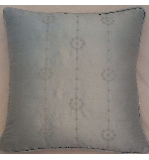 A 16 Inch Cushion Cover In Laura Ashley Cathcart Silk Duck Egg Fabric