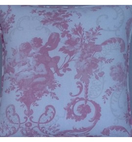 A 16 Inch Cushion Cover In Laura Ashley Cherubs Pink Fabric