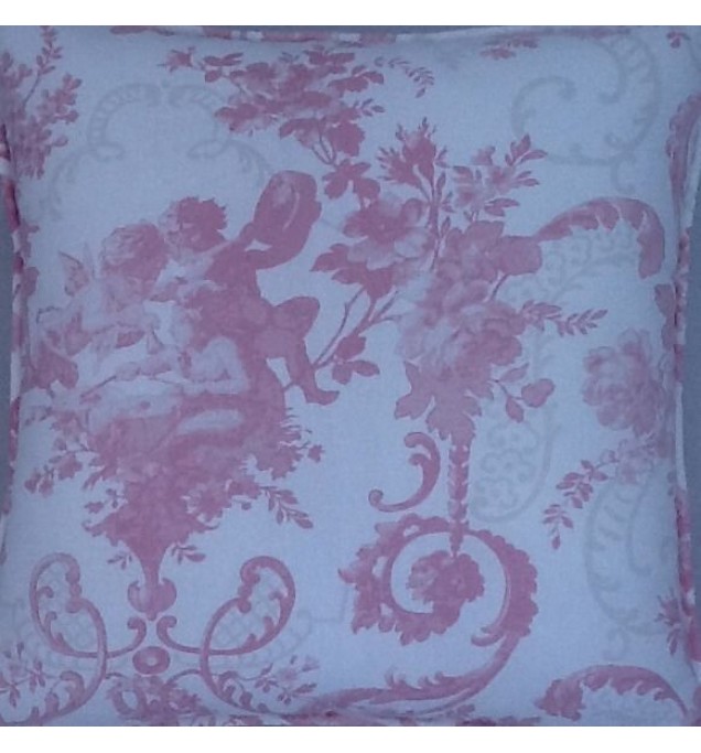 A 16 Inch Cushion Cover In Laura Ashley Cherubs Pink Fabric