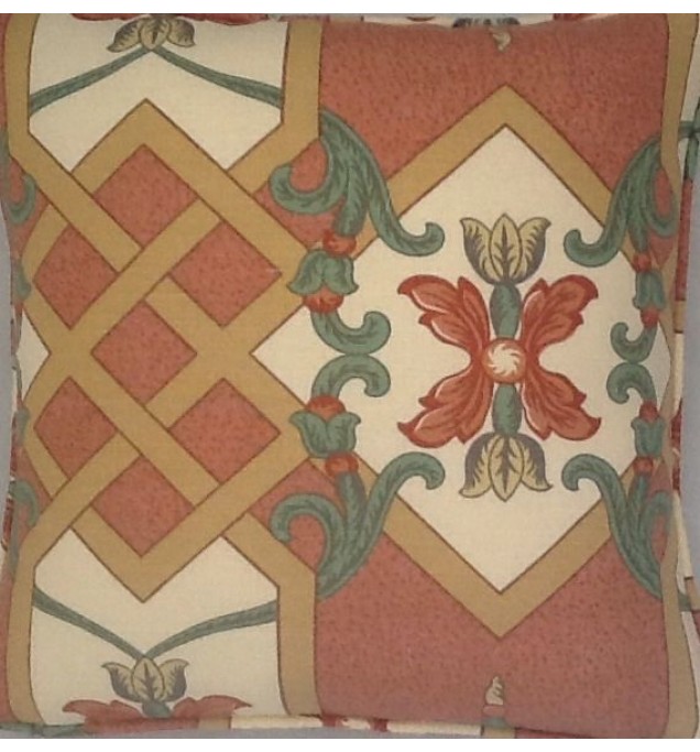 A 16 Inch cushion cover in Laura Ashley Woodchester Brick Fabric