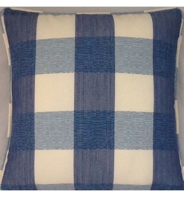 A 16 Inch cushion cover in Laura Ashley beauchamp blue fabric