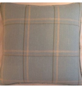A 16 Inch Cushion Cover In Laura Ashley Corby Duck Egg Fabric