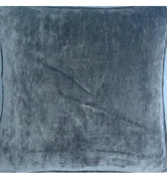 A 16 Inch Cushion Cover In Laura Ashley Caitlyn Truffle Soft Velvet Fabric