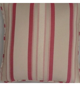 A 16 Inch Cushion Cover In Laura Ashley Forbury Cerise Stripe Fabric