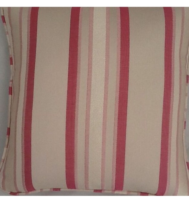 A 16 Inch Cushion Cover In Laura Ashley Forbury Cerise Stripe Fabric