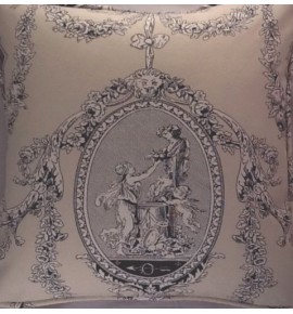 A 16 Inch Cushion Cover In Laura Ashley Belverdere Charcoal Fabric