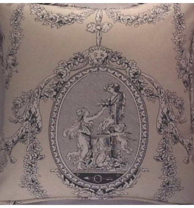 A 16 Inch Cushion Cover In Laura Ashley Belverdere Charcoal Fabric