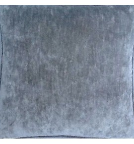 A 16 Inch Cushion Cover In Laura Ashley Caitlyn Silver Soft Velvet Fabric