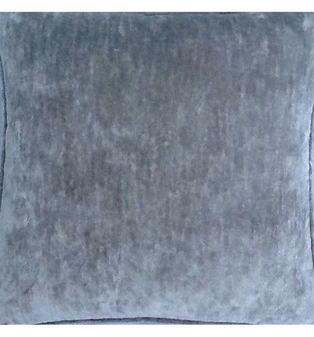 A 16 Inch Cushion Cover In Laura Ashley Caitlyn Silver Soft Velvet Fabric