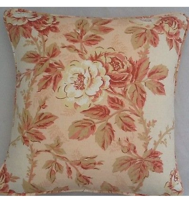 A 16 Inch Cushion Cover In Laura Ashley Peltham Rose Fabric