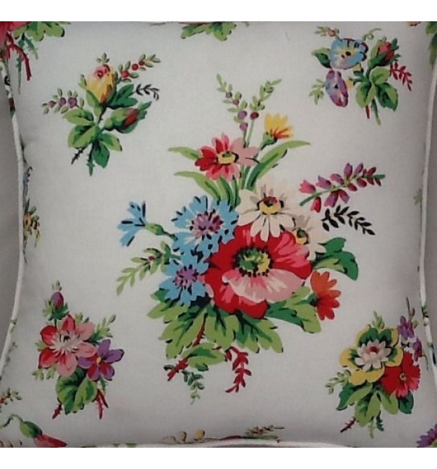 A 16 Inch Cushion Cover In Laura Ashley Holiday fabric