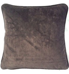 A 16 Inch Cushion Cover In Laura Ashley Caitlyn Charcoal Soft Velvet Fabric