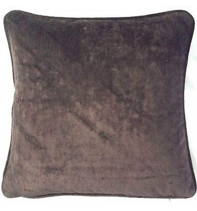 A 16 Inch Cushion Cover In Laura Ashley Caitlyn Charcoal Soft Velvet Fabric