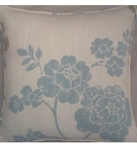 A 16 Inch Cushion Cover In Laura Ashley Marciana Duck Egg Fabric