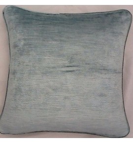 2 X 18 Inch Cushions And Inners In Laura Ashley Villandry Duck Egg Velvet Fabric