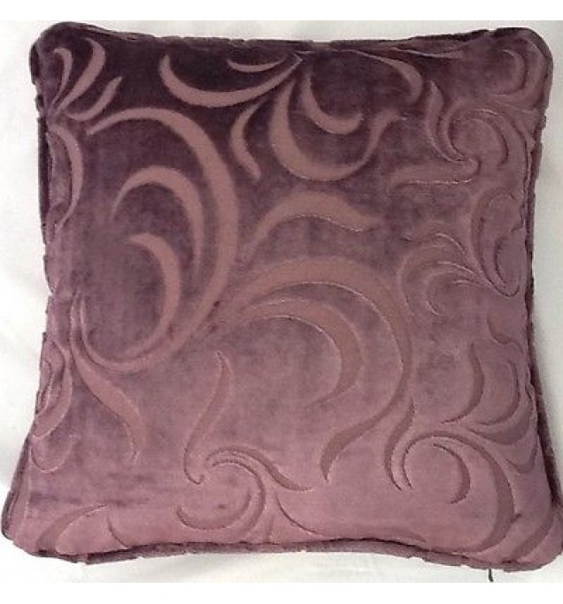 A 16 Inch Cushion Cover In Laura Ashley Ellison Grape Velvet Fabric