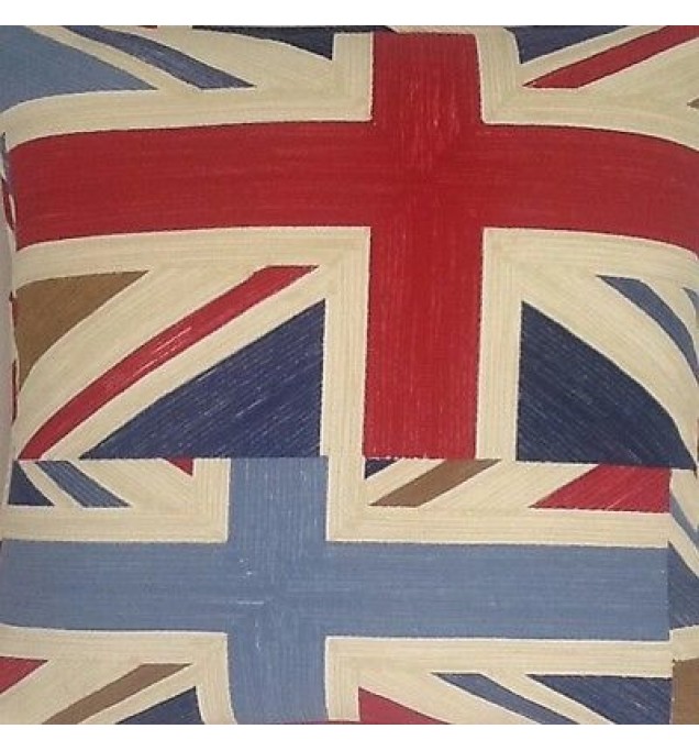 A 16 Inch Cushion Cover In Prestegeous Union Jack Fabric