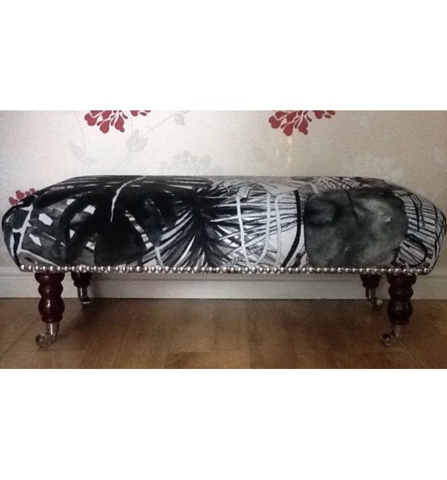 Quality Long Footstool In Designers Guild Jardin Exo Chic Fabric