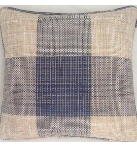A 16 Inch Cushion Cover In Laura Ashley Cerys Check Blue Fabric