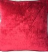 A 16 Inch Cushion Cover In Laura Ashley Caitlyn Cranberry Velvet Fabric