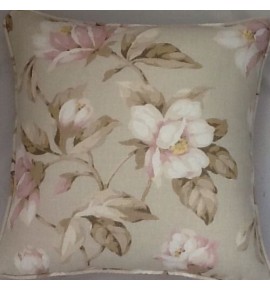 A 16 Inch Cushion Cover In Laura Ashley Magnolia Natural Fabric